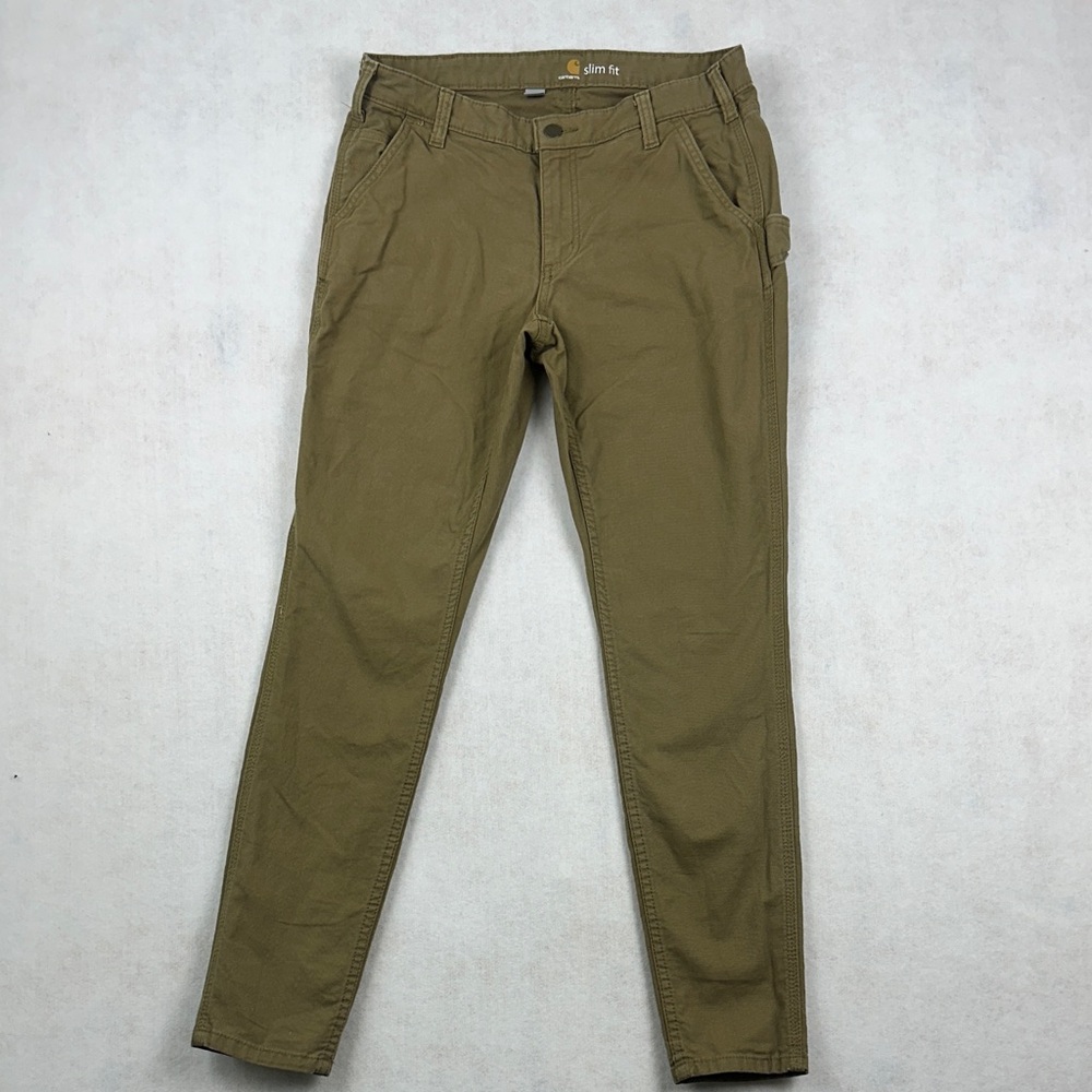 Carhartt Women’s Slim Fit Tan/Khaki Pants Size 8